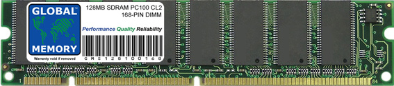 128MB SDRAM PC100 100MHz 168-PIN DIMM MEMORY RAM FOR PC DESKTOPS/MOTHERBOARDS